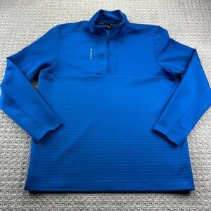 Spyder Active Sport Sweater 1/4 Zip Men Large L Blue Activewear Polyester Sporty